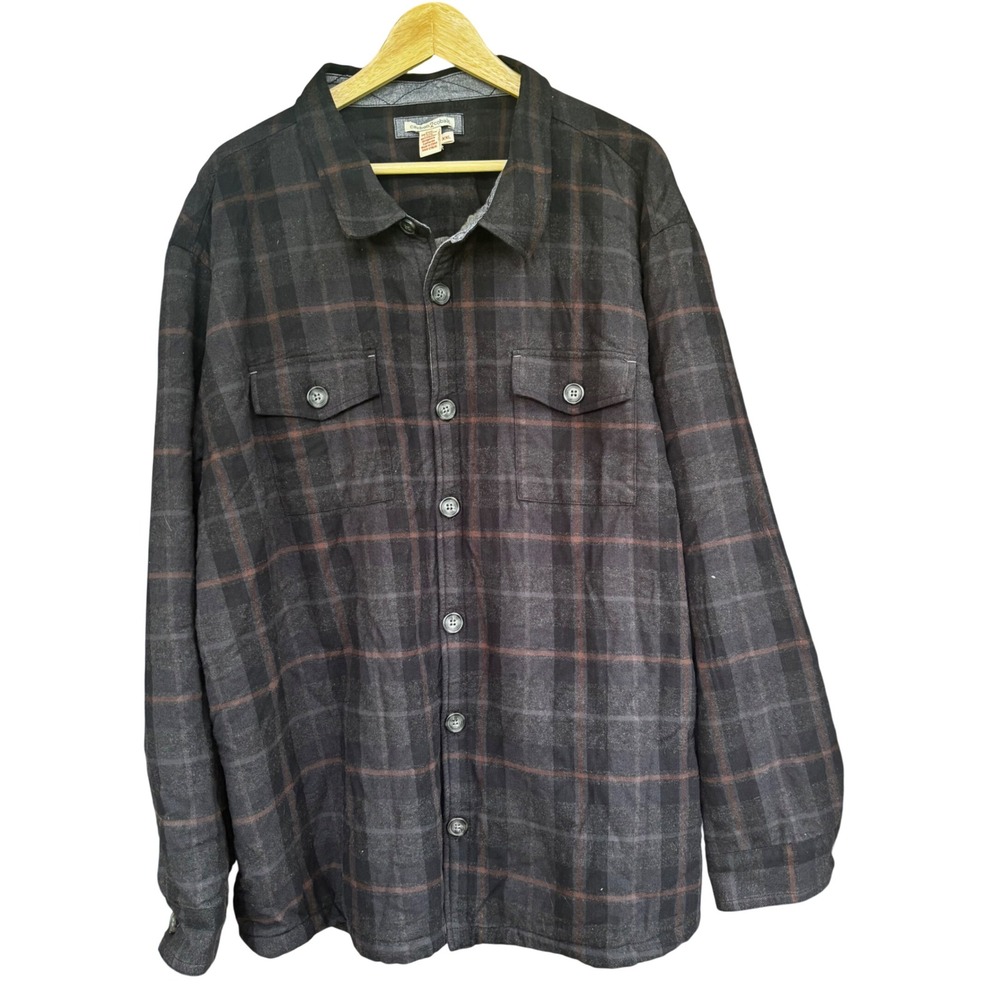 Carbon 2 Cobalt Men's Shacket Sherpa Lined Flannel Shirt Size XXL Gorpore 2XL